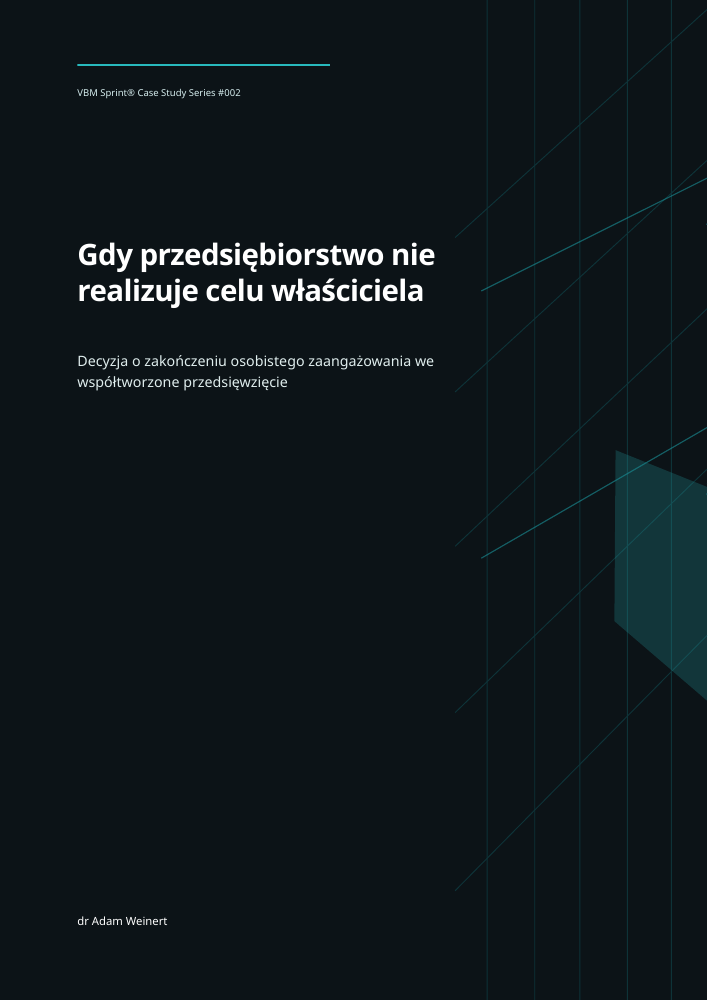 Okładka: Gdy przedsiębiorstwo nie realizuje celu właściciela